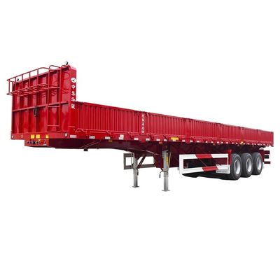 삼축 듀얼 사이드 덤프 틱퍼 반 트레일러 600mm 월보드 높이 12R22.5 타이어