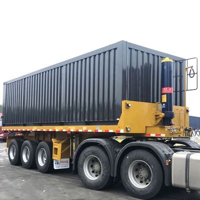 40000kg CIMC HUAJUN 3 Alxe 반 트레일러 트럭 트레일러 덤프 바디 스틸 FUWA 8500*2550*3400 CN HEN Hyva Ce