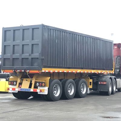 40000kg CIMC HUAJUN 3 Alxe 반 트레일러 트럭 트레일러 덤프 바디 스틸 FUWA 8500*2550*3400 CN HEN Hyva Ce