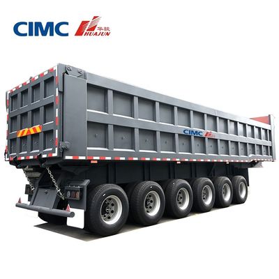 CIMC HUAJUN 40 톤 3 축 다 축 수압 덤프 티퍼 트레일러