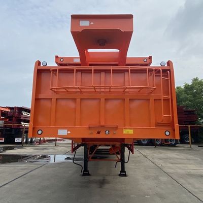주요 빔 T700/Q345 스틸 반 트레일러 CIMC HUAJUN 3 축 평면 트레일러 열차
