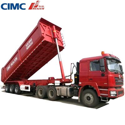 10300*3050mm CIMC HUAJUN 특수 반 트럭 트레일러로 무거운 장비 운송