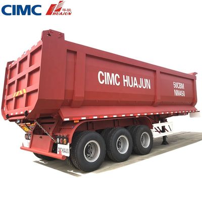 10300*3050mm CIMC HUAJUN 특수 반 트럭 트레일러로 무거운 장비 운송
