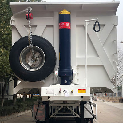 50 톤 CIMC HUAJUN 4 Axle Tipper Semi Trailer 요구되는 RAL 색상
