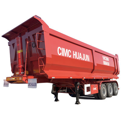 12R22.5 타이어 4 축 U형 수압 굴림 트럭 트레일러 38CBM CIMC HUAJUN