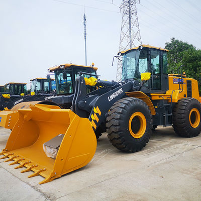 6500kg 운영 무게 LW600KN 휠 로더 상단 수압 실린더와 로켓 버킷
