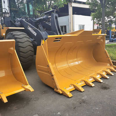 6500kg 운영 무게 LW600KN 휠 로더 상단 수압 실린더와 로켓 버킷