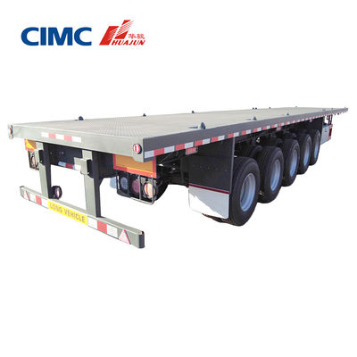 CIMC HUAJUN 평면 컨테이너 반 트레일러 12 트위스트 잠금 및 사용자 요구 사항