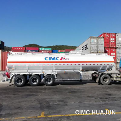 CIMC HUAJUN 3 축 디젤 탱크 트럭 트레일러 30000L-60000L 연료 탱크 반 트레일러