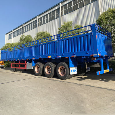 CIMC 그룹 HUAJUN 4 축 최대 운반량 60T 컨테이너 트레일러 울타리 화물 반 트레일러