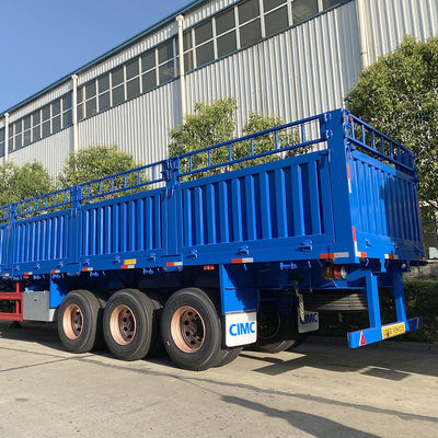 CIMC 그룹 HUAJUN 4 축 최대 운반량 60T 컨테이너 트레일러 울타리 화물 반 트레일러