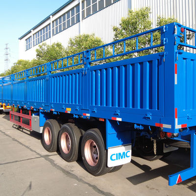 CIMC 그룹 HUAJUN 4 축 최대 운반량 60T 컨테이너 트레일러 울타리 화물 반 트레일러