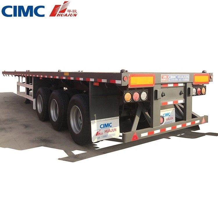 CIMA HUAJUN 40ft 3 Axle 평면 반 트레일러와 Wabco 밸브와 20 년 경험