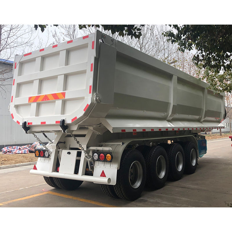 50 톤 CIMC HUAJUN 4 Axle Tipper Semi Trailer 요구되는 RAL 색상