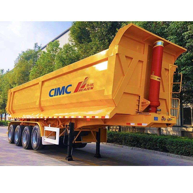 12R22.5 타이어 4 축 U형 수압 굴림 트럭 트레일러 38CBM CIMC HUAJUN
