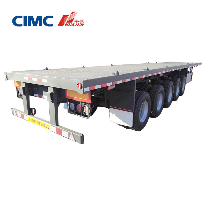 CIMC HUAJUN 5 축 평면 트레일러 아프리카 시장의 다양한 트랙터에 완벽