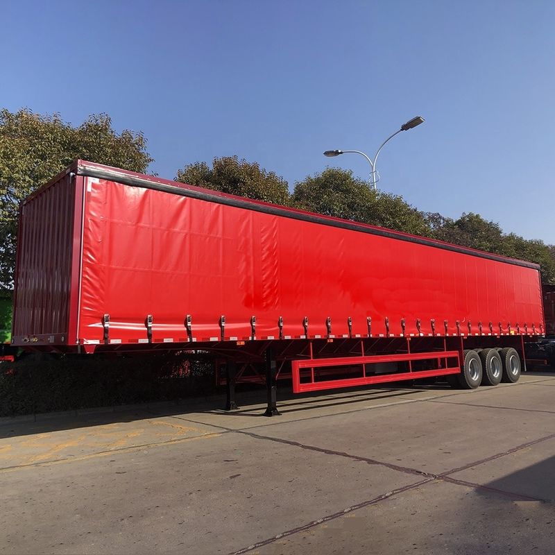 13750*2550*3850mm CIMC HUAJUN 3 축 T700/Q345 철강 화물 운송 상자 트레일러 2021