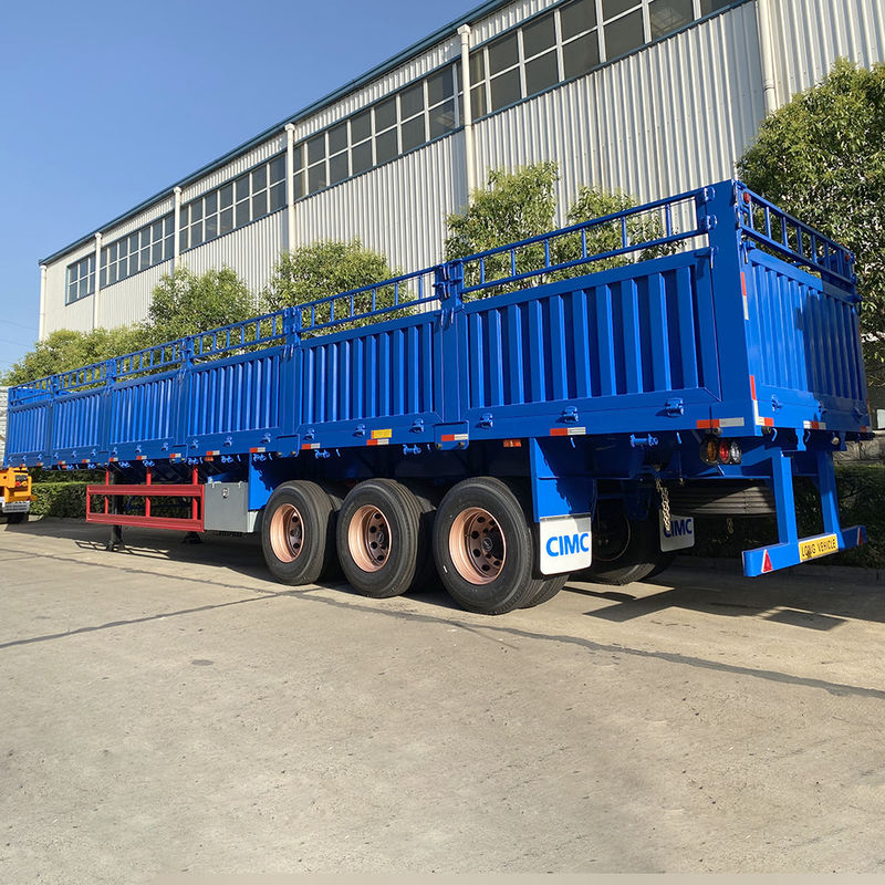 CIMC 그룹 HUAJUN 4 축 최대 운반량 60T 컨테이너 트레일러 울타리 화물 반 트레일러